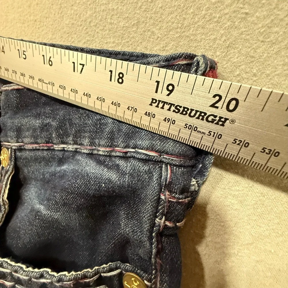 True Religion Rocco Y2K Streetwear Relaxed Skinny‎ Designer Denim Jeans Men 38